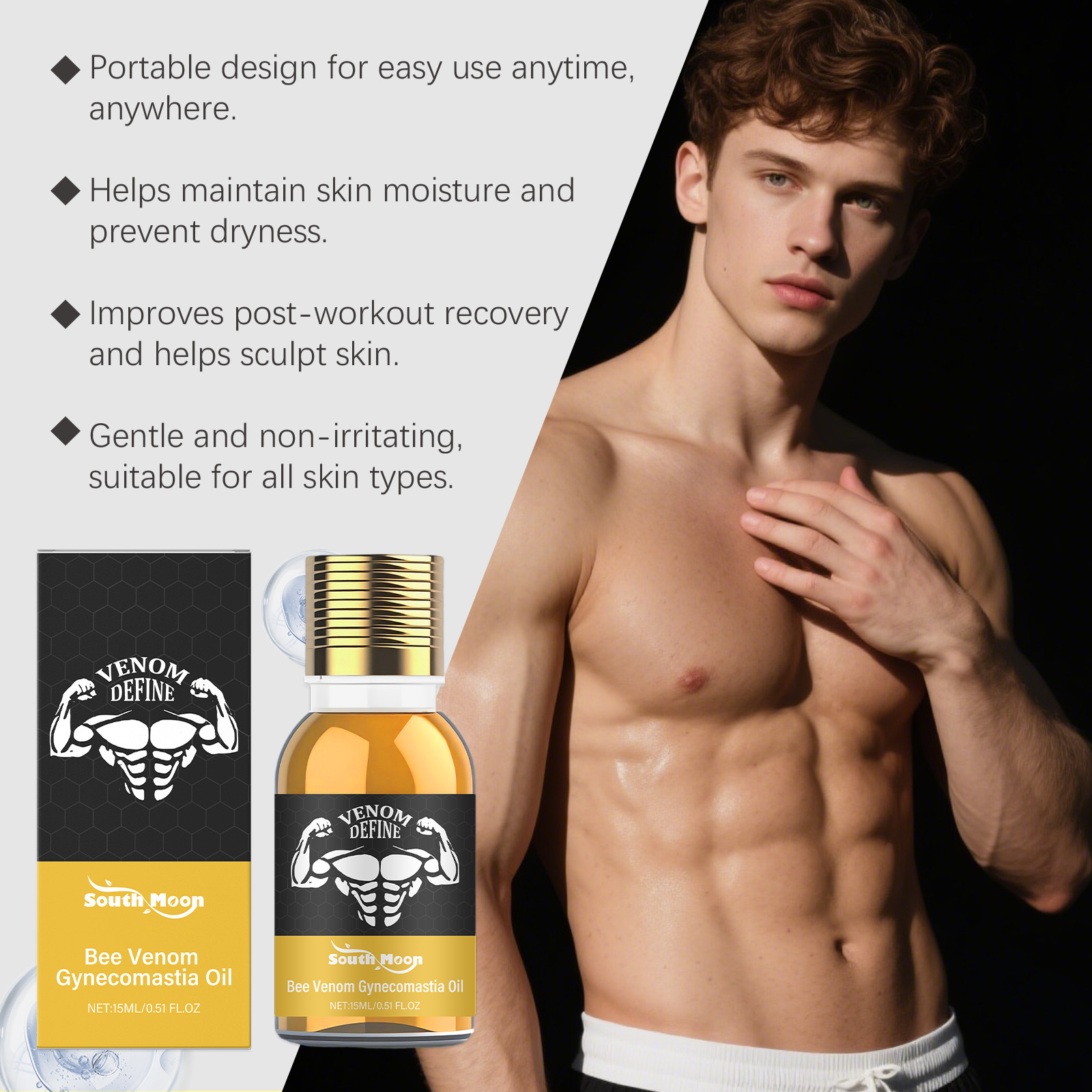 Bee Venom Gynecomastia Oil For - огляд і ціна Body Lotion