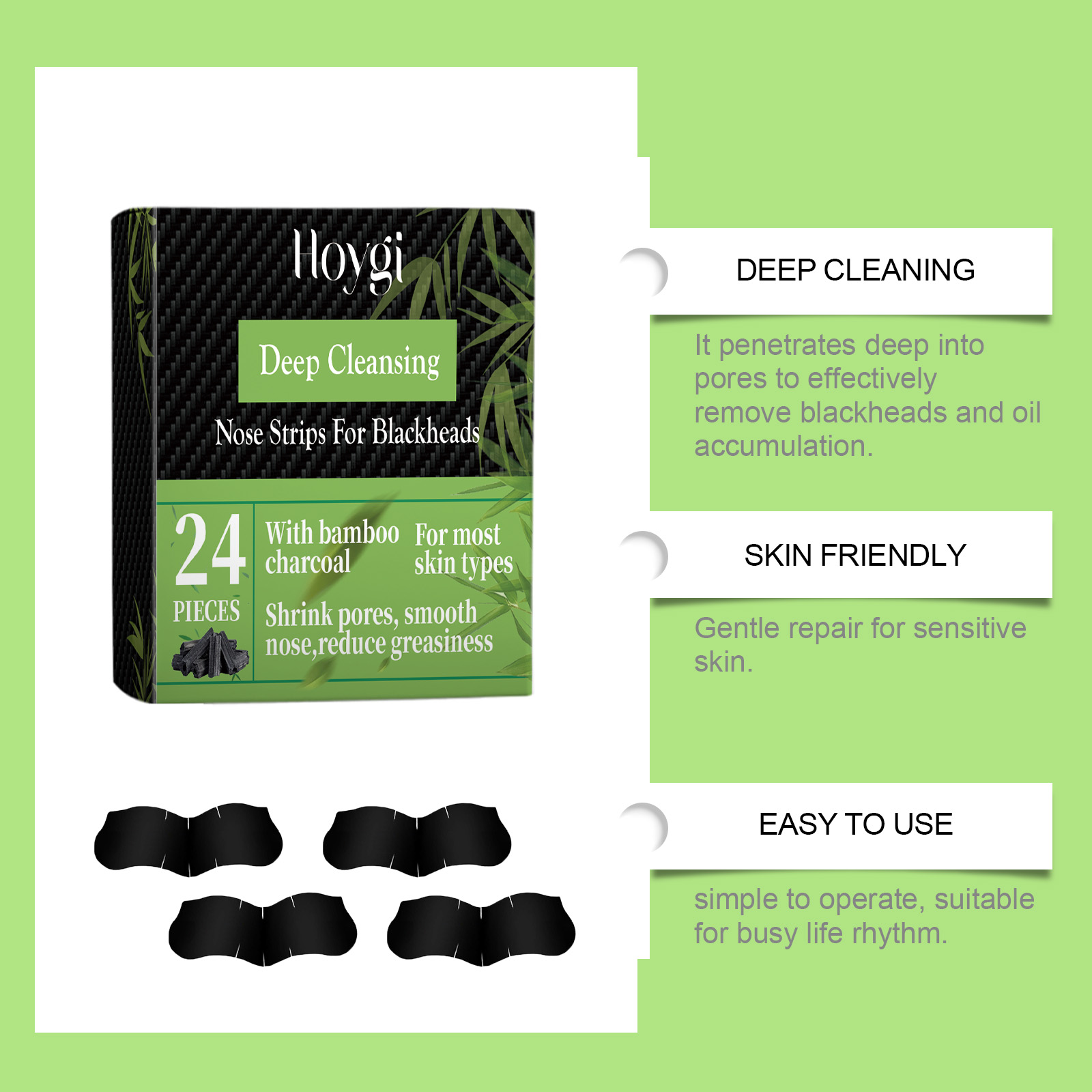 Bamboo Charcoal Nose Strips fo - огляд і ціна Skincare China